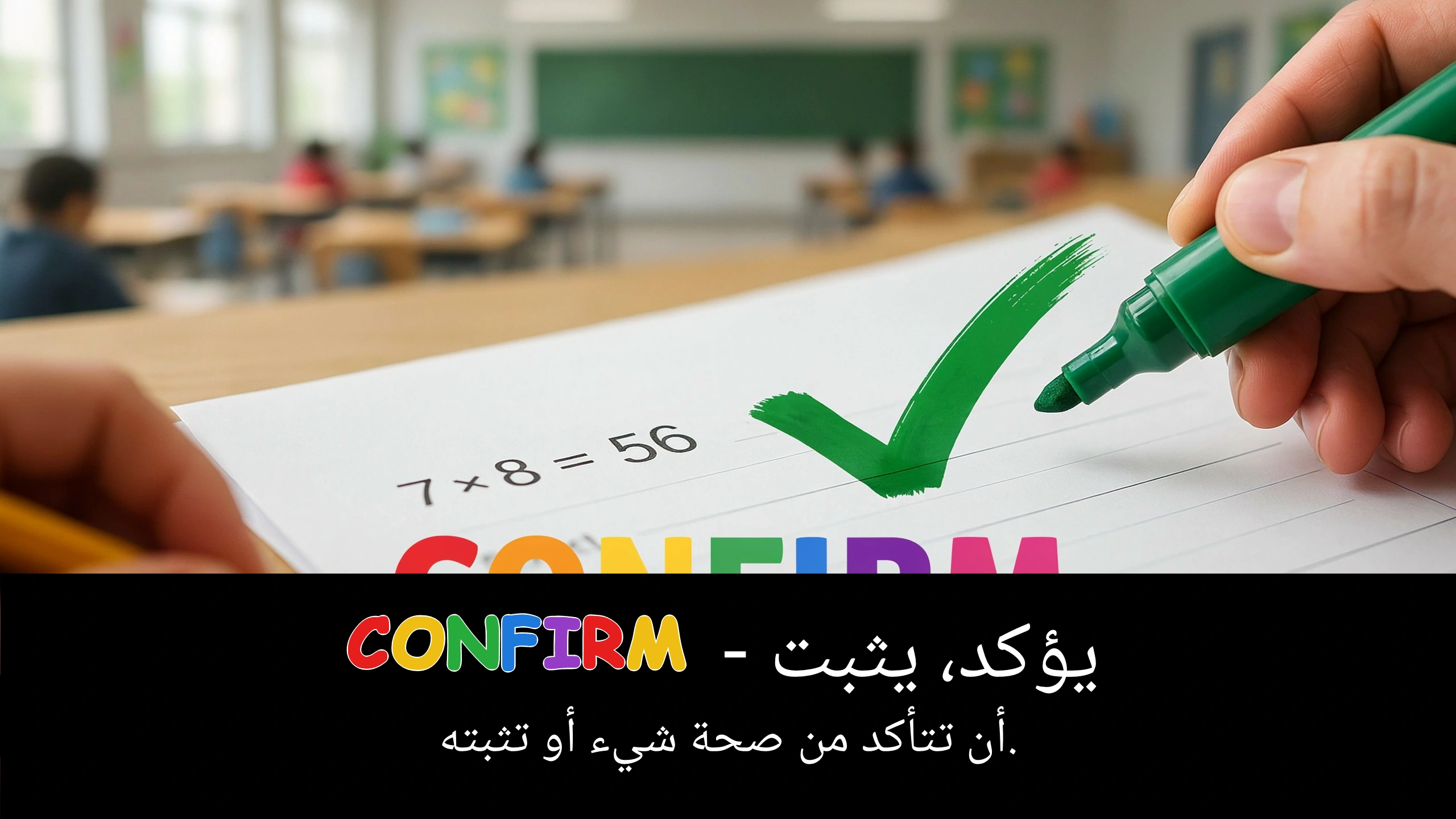 Arabic Illustration for confirm